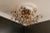 Large Italian Hollywood Regency Crystal Glass Flower Ceiling Light, 1950s For Sale - Image 6 of 18
