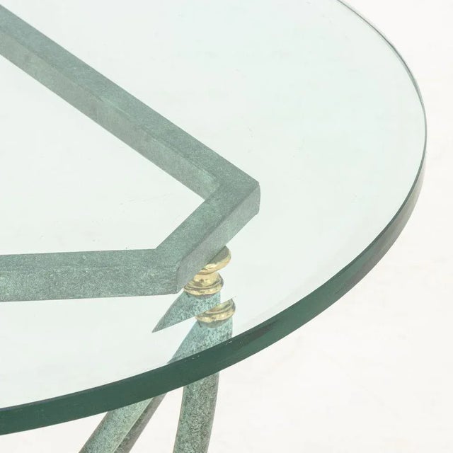 French Empire Style Patinated & Gilt Metal Lamp Table For Sale - Image 3 of 5