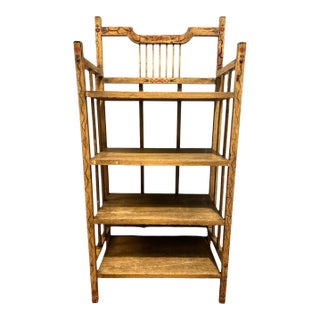 Antique Hand Painted Bookshelf For Sale