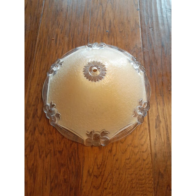 1950s 1950s Victorian Frosted Glass Ceiling Light Shade For Sale - Image 5 of 7