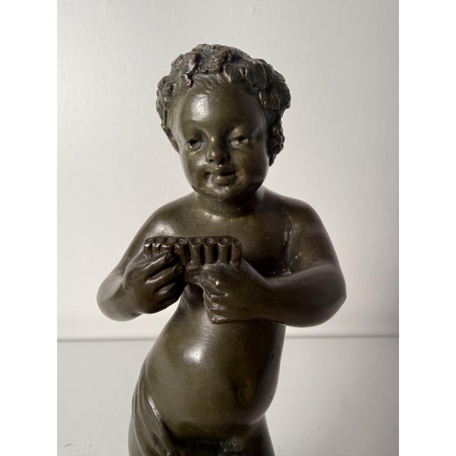 Brown Clodion, Small Sculpture Depicting Cupid, 1700, Bronze on Marble Base For Sale - Image 8 of 16