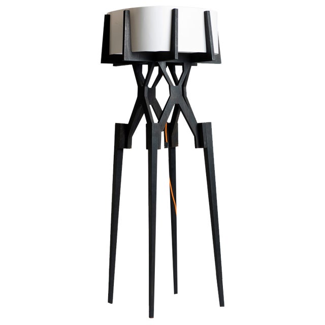 Lese Floor Lamp in Charcoal Black by Konstantin Achkov for Lock For Sale