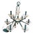 1980s Marble and Verdigris Copper Chandelier For Sale