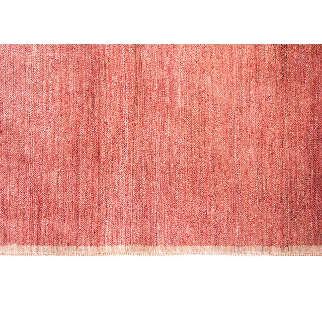 Burgundy Vintage Tibetan Hand-Knotted Rug For Sale - Image 8 of 14