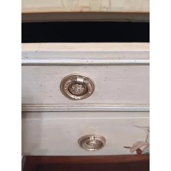 1950s Vintage Chest of Drawer Yellow With Hand Paint Flowers 6 Drawer For Sale In Naples, FL - Image 6 of 7