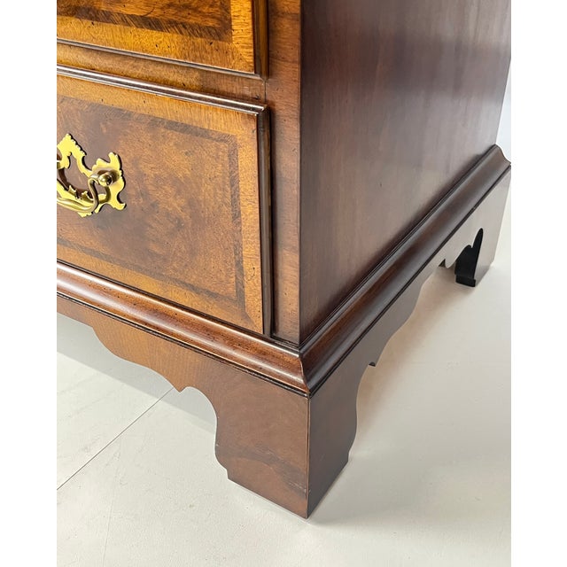 Late 20th Century Henredon Aston Court Collection Walnut, Myrtle & Ash Burl Double Dresser - Surrey Finish For Sale - Image 10 of 15