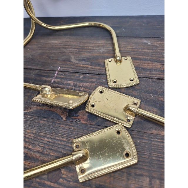 Brass Vintage Nty Solid Brass "Gibson Girl" Portrait Curtain Holdbacks - Set of 4 For Sale - Image 8 of 12