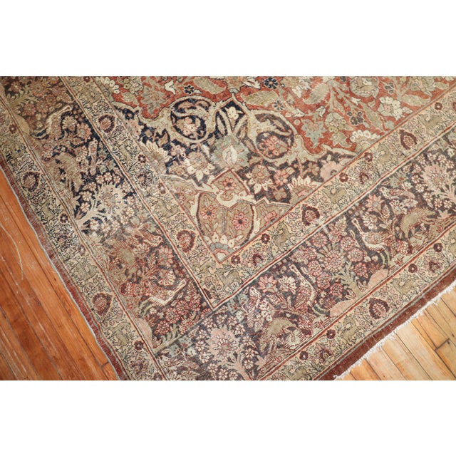 Description a late 19th Century Room size Persian Tabriz Rug featuring large roosters and other animals Details rug no....