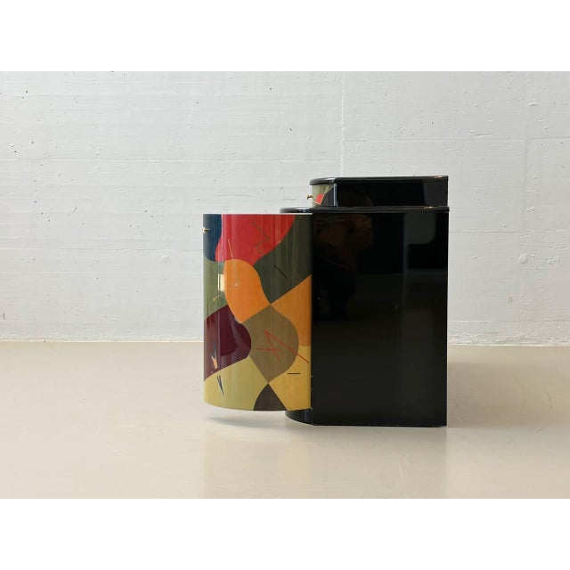 Postmodern Vintage Chest of Drawers with Mirror by Carlo Malnati, 1980s For Sale - Image 3 of 15
