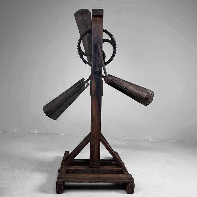 Antique Japanese Rice Windmill, 1890s For Sale - Image 5 of 14