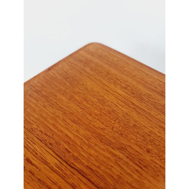 Danish Rectangular Teak Table with Two Extension Leaves by Henning Kjaernulf, 1960s For Sale - Image 5 of 12