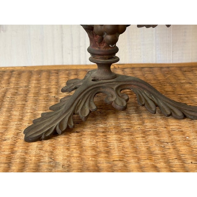 Antique French Iron Candelabra, Grapes and Wheat Motif For Sale - Image 15 of 16