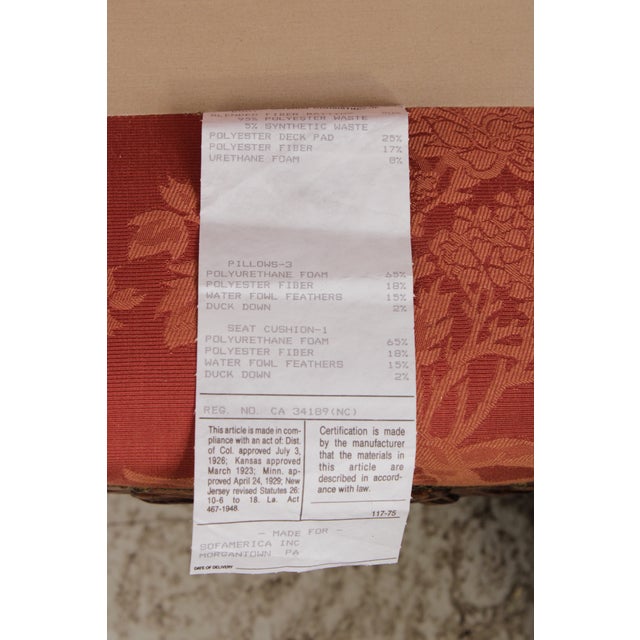 Vintage French Provincial Upholstered Love Seat Settee For Sale - Image 18 of 18