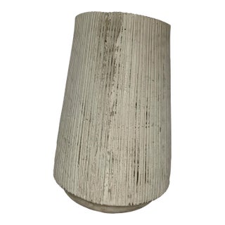 Contemporary Large White Textured Vase For Sale