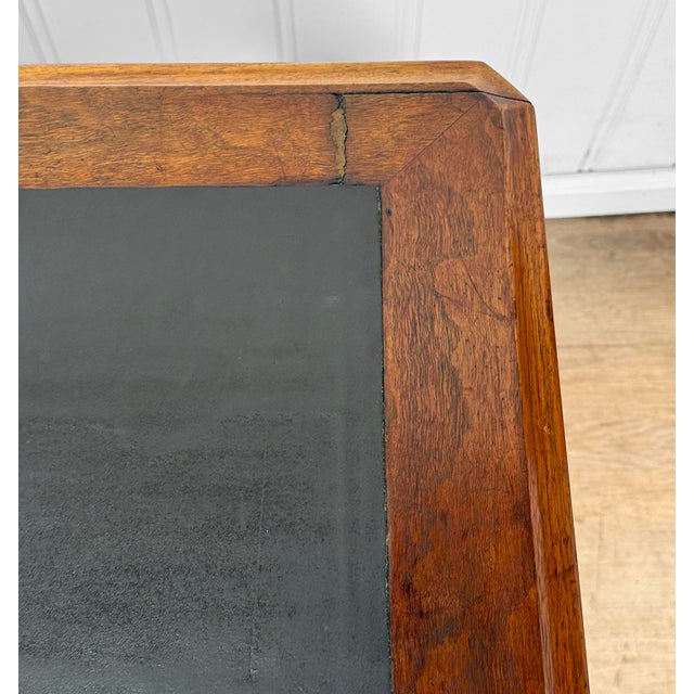 Wood Antique Georgian Walnut Leather Top Library Office Writing Desk For Sale - Image 7 of 15
