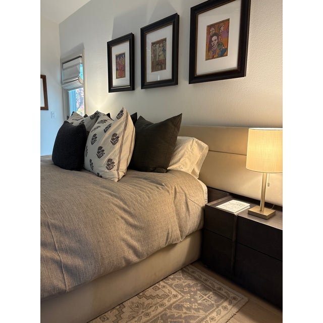Contemporary Huppé Plank King Bed and Side Tables For Sale - Image 9 of 12