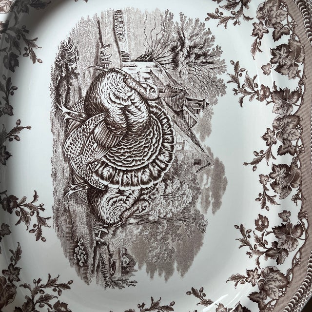Turkey Platter by Spode “His Majesty” Brown 2004 For Sale In Miami - Image 6 of 6