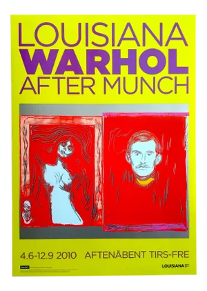 Andy Warhol Foundation Denmark Exhibition Lithograph Print Pop Art Poster " Madonna and Self Portrait " 1984