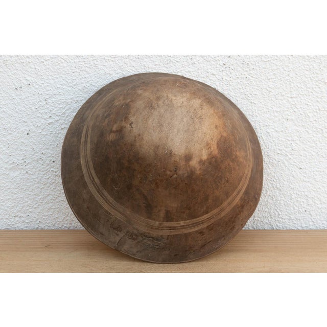 Antique Mended Dough Bowl From Africa For Sale In Los Angeles - Image 6 of 9