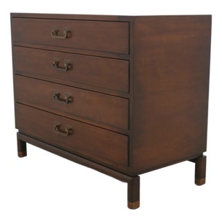 John Stuart Walnut Mid Century Modern Dresser For Sale