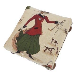 Lady Fenella Fox Tapestry Footstool For Sale