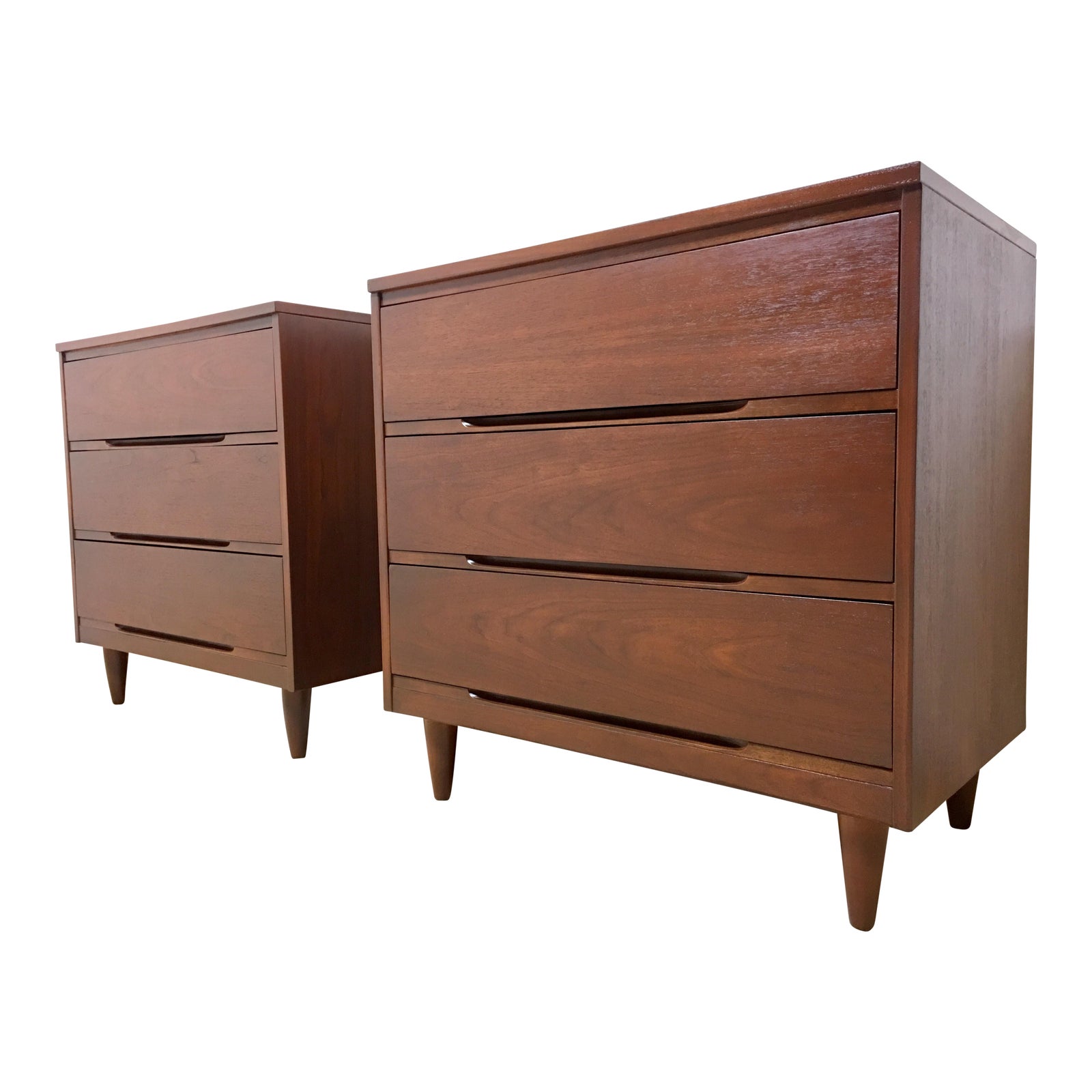 Retro Vintage Refinished 3Drawer Dressers A Pair Chairish