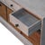 Gray Distressed Wood Storage Cabinet With Woven Baskets For Sale - Image 8 of 8