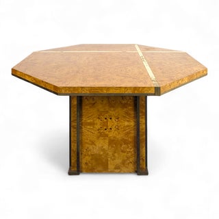 Walnut Burl Table by Jean Claude Mahey For Sale