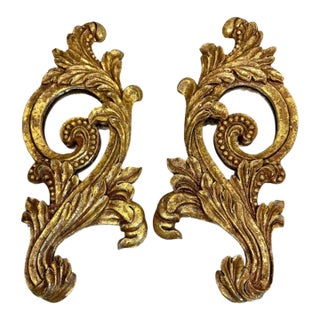 Pair of Vintage Gold Mirrors For Sale