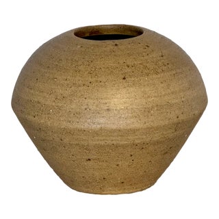 "Triangle" Vase With Textured Glaze For Sale