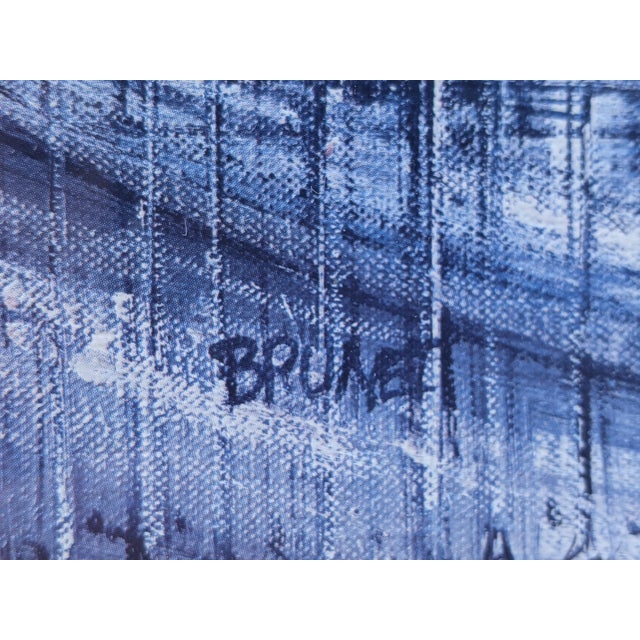 French Late 20th Century Jean-Pierre Brunet Sacré-Cœur Montmartre Blue Monochrome Framed Paris Print For Sale - Image 3 of 13