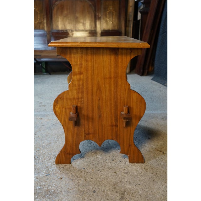 Vintage Early American Style Mahogany Library Console Book Stand Side End Table For Sale - Image 9 of 15