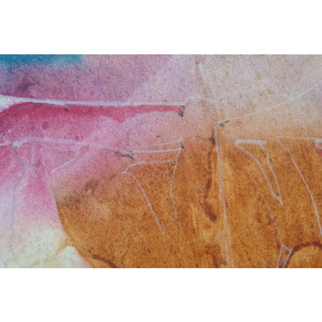 Tom Anderson Modern Mixed Media Abstract Expressionist Art 40" For Sale - Image 10 of 14