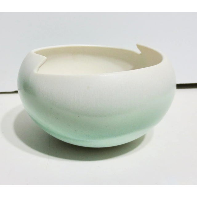 Salt-Glazed Porcelain Bowl Circa 80s For Sale - Image 4 of 6
