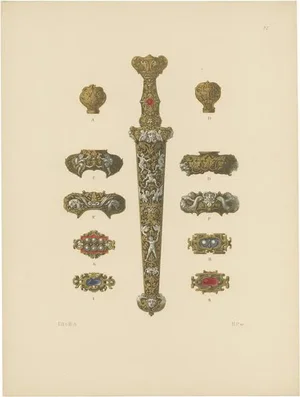 Hefner-Alteneck, Illustration of a Gold Dagger, 1890, Print