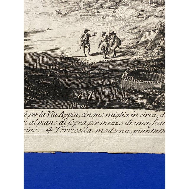 Giovanni Battista Piranesi, Vew of the Remains of the Mausoleums, Original Eau-Forte Etching, 1800s For Sale - Image 11 of 18