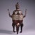 Asian Bronze & Silver-Inlaid Tripod Censer With Elephant Legs & Bagua Lid For Sale - Image 3 of 8