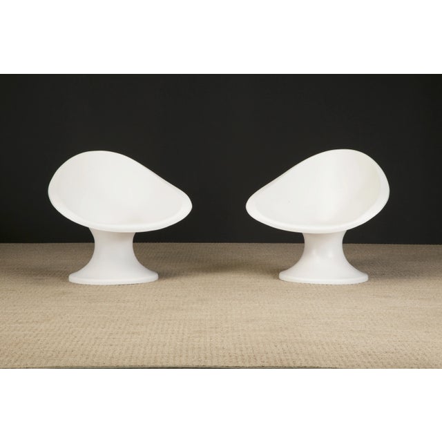 Mid-Century Modern Brazilian Modern Fiberglass Lounge Chairs, circa 1960s - A Pair For Sale - Image 3 of 12
