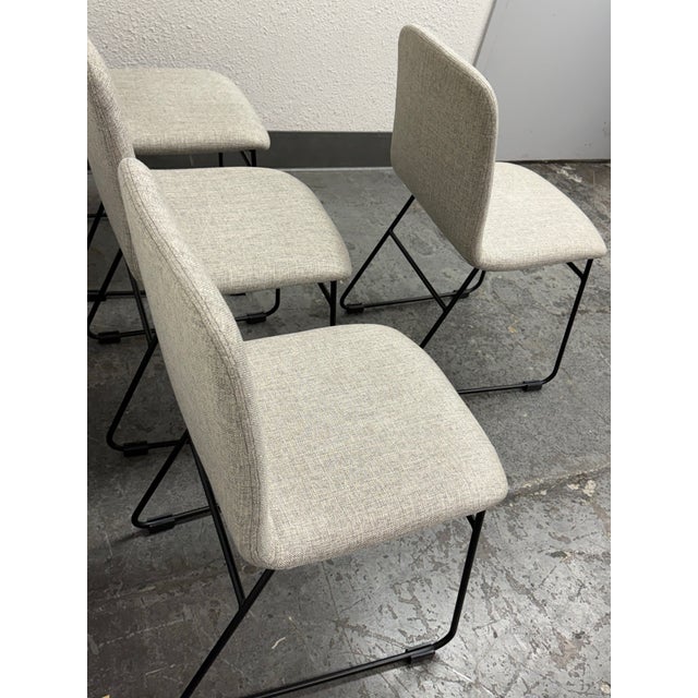 Gray Pottery Barn Zoe Dining Chairs, Set of Four For Sale - Image 8 of 12