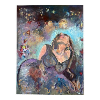 “Dreaming", Figurative Original Oil Paintings, Statement Piece, One-of-a-Kind For Sale