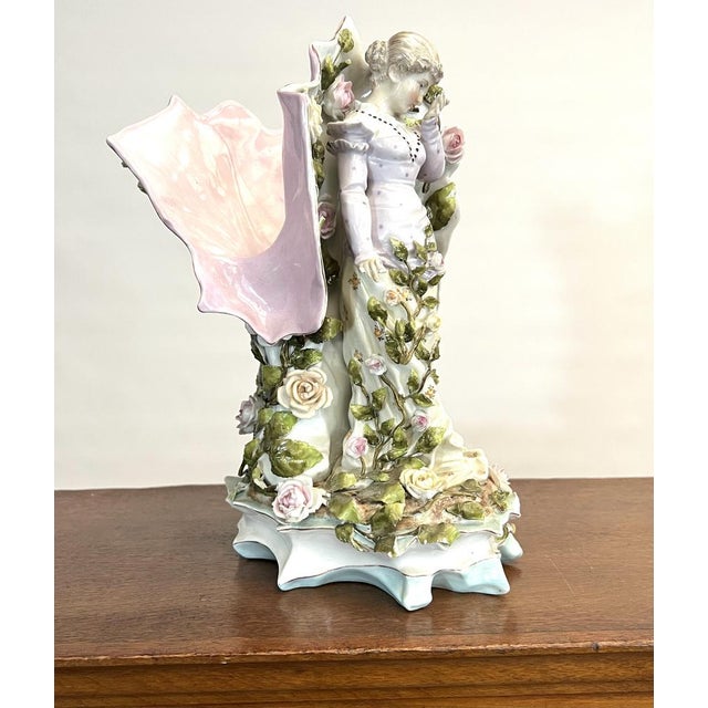 Large Art Nouveau Vase in German Slip For Sale - Image 3 of 13