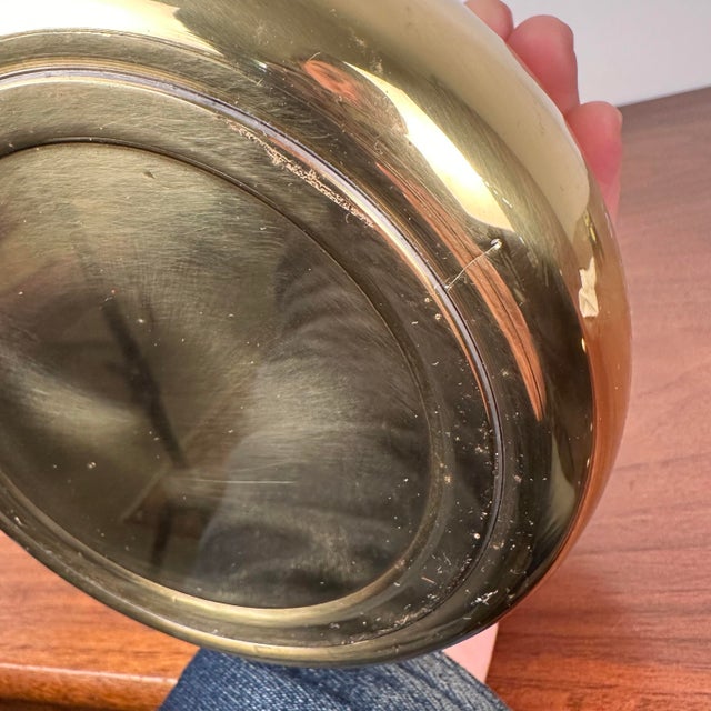 Drastic New Danish Louis Poulsen & Co. Petronella Oil Lamp by Henning Koppel Glass and Brass For Sale - Image 12 of 12