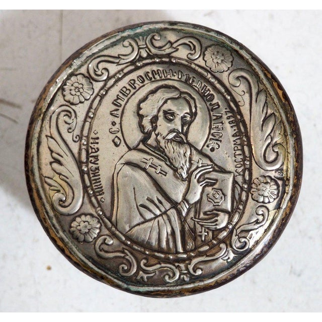 19th Century Silver and Lacquer Box For Sale - Image 4 of 10