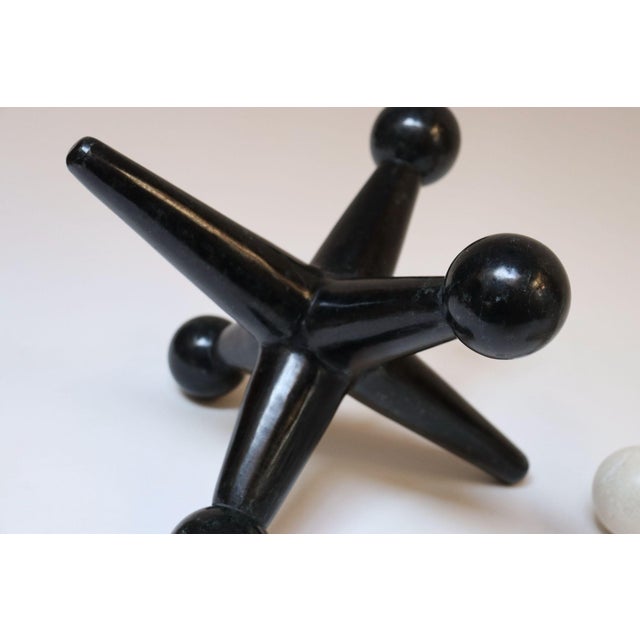 Pair of Vintage Oversized Tessellated Stone Jax / Jacks Sculptures or Bookends For Sale - Image 10 of 12