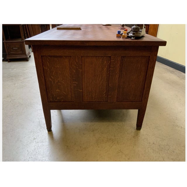Antique Art Nouveau Freestanding Desk, 1915 For Sale - Image 11 of 14