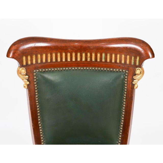 Antique French Mahogany and Giltwood Dining Chairs, 1860s, Set of 14 For Sale - Image 13 of 18