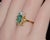 Metal Certified Natural 2.73cts Diamond Emerald 18k Gold Dinner Halo Ring For Sale - Image 7 of 14