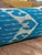 Sky Blue 1990s Handmade Silk Ikat Lumbar Cushion Cover For Sale - Image 8 of 9