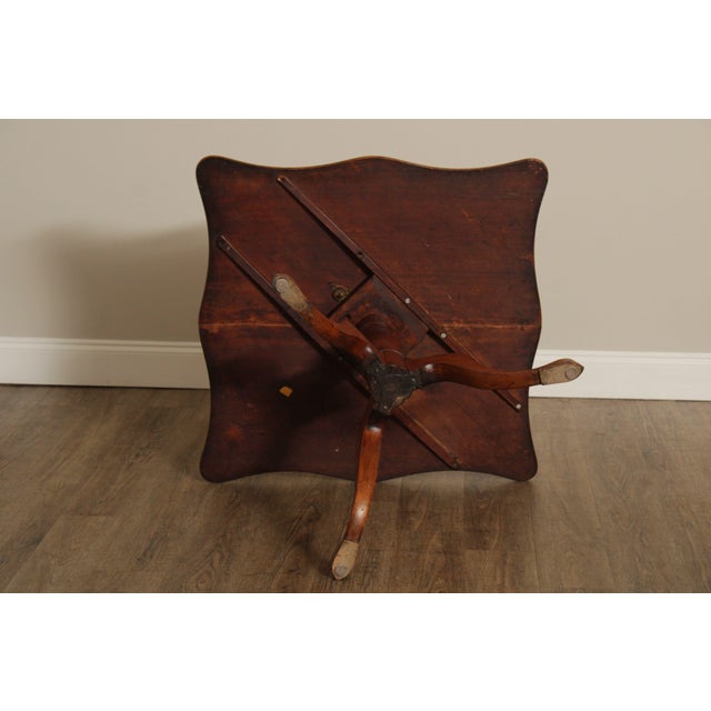 Antique Early American Cherry Tilt Top Tea Table For Sale - Image 13 of 13