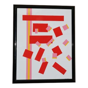 Falling 2002 Oil by J. Schmidt, Framed